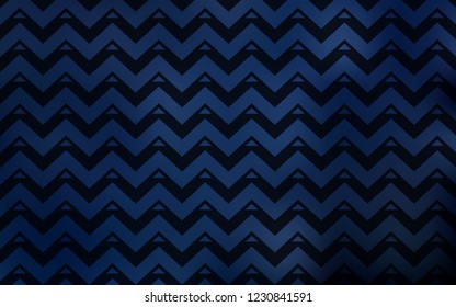Dark BLUE vector template with lines, triangles. Modern abstract illustration with colorful triangles. Pattern for commercials.