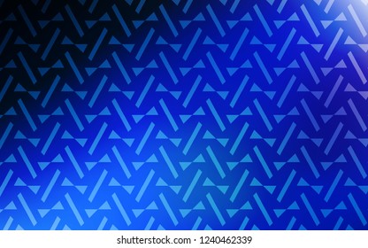 Dark BLUE vector template with lines, triangles. Glitter abstract illustration with triangular shapes. Pattern for commercials.