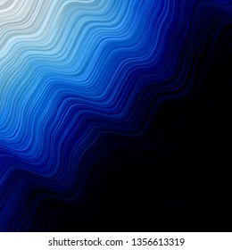 Dark BLUE vector template with lines. Colorful abstract illustration with gradient curves. Smart design for your promotions.