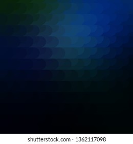 Dark BLUE vector template with lines. Gradient abstract design in simple style with sharp lines. Pattern for ads, commercials.