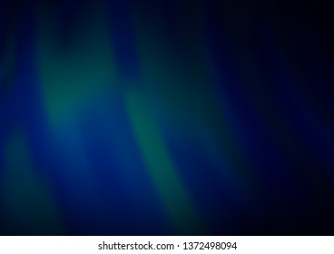 Dark BLUE vector template with lines, ovals. Glitter abstract illustration with wry lines. The template for cell phone backgrounds.