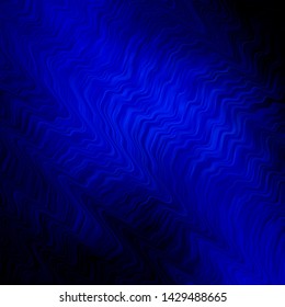 Dark BLUE vector template with lines. Brand new colorful illustration with bent lines. Pattern for busines booklets, leaflets