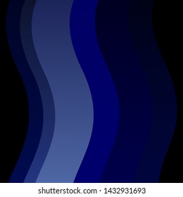 Dark BLUE vector template with lines. Colorful illustration in abstract style with bent lines. Pattern for websites, landing pages.