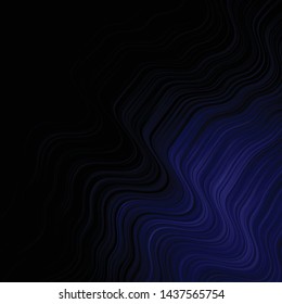 Dark BLUE vector template with lines. Abstract gradient illustration with wry lines. Template for cellphones.