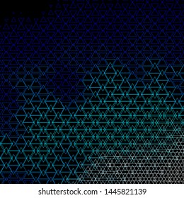 Dark BLUE vector template with lines, triangles. Smart design in abstract style with gradient triangles. Template for wallpapers.