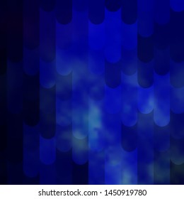 Dark BLUE vector template with lines. Colorful gradient illustration with abstract flat lines. Pattern for booklets, leaflets.