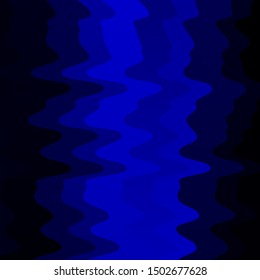 Dark BLUE vector template with lines. Colorful abstract illustration with gradient curves. Best design for your posters, banners.