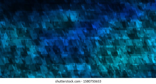 Dark BLUE vector template with lines, triangles. Gradient triangles in abstract style on simple form. Design for your promotions.