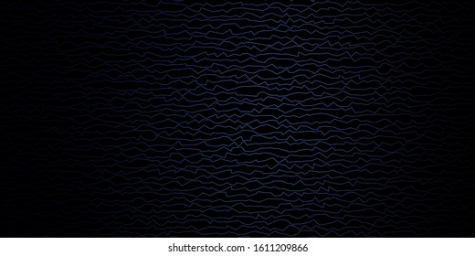 Dark BLUE vector template with lines. Bright sample with colorful bent lines, shapes. Smart design for your promotions.
