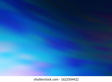 Dark BLUE vector template with lines. Shining colorful illustration in simple style. Colorful wave pattern for your design.