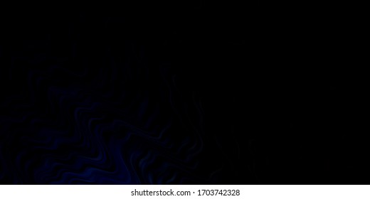 Dark BLUE vector template with lines. Colorful illustration with curved lines. Pattern for websites, landing pages.