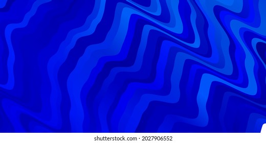 Dark BLUE vector template with lines. Colorful abstract illustration with gradient curves. Template for cellphones.