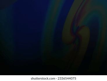 Dark BLUE vector template with lines, ovals. Blurred geometric sample with gradient bubbles.  A completely new marble design for your business.