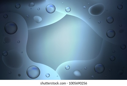 Dark BLUE vector template with liquid shapes. A vague circumflex abstract illustration with gradient. New composition for your brand book.