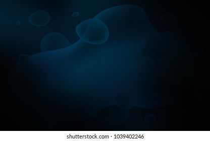 Dark BLUE vector template with liquid shapes. Shining crooked illustration in memphis style. The elegant pattern for brand book.