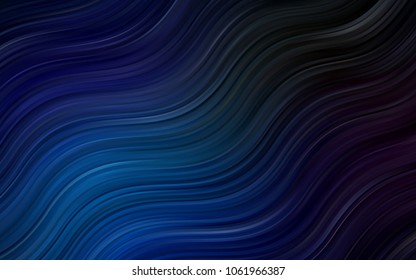 Dark BLUE vector template with liquid shapes. Blurred geometric sample with gradient bubbles.  Pattern for your business design.