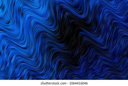 Dark BLUE vector template with liquid shapes. A sample with blurred bubble shapes. Pattern for your business design.