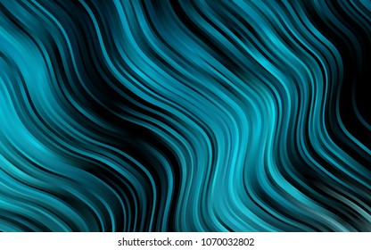 Dark BLUE vector template with liquid shapes. A vague circumflex abstract illustration with gradient. The best blurred design for your business.