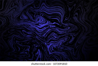 Dark BLUE vector template with liquid shapes. A completely new color illustration in marble style. A completely new template for your business design.