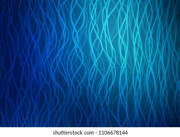 Dark BLUE vector template with liquid shapes. Creative illustration in halftone marble style with gradient. Textured wave pattern for backgrounds.