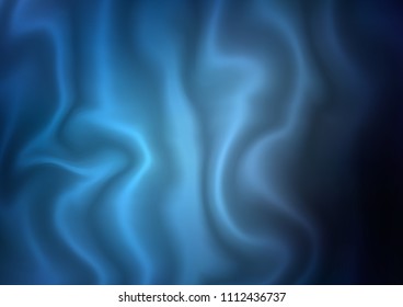 Dark BLUE vector template with liquid shapes. Glitter abstract illustration with wry lines. The best blurred design for your business.