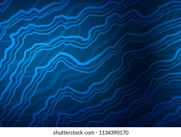 Dark BLUE vector template with liquid shapes. Creative illustration in halftone marble style with gradient. A completely new marble design for your business.