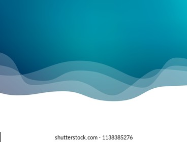 Dark BLUE vector template with liquid shapes. Glitter abstract illustration with wry lines. The elegant pattern for brand book.