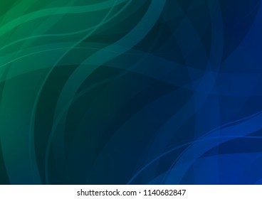 Dark BLUE vector template with liquid shapes. Colorful abstract illustration with gradient lines. Marble style for your business design.