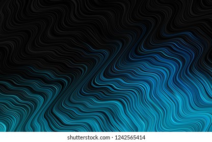 Dark BLUE vector template with liquid shapes. Shining crooked illustration in marble style. The template for cell phone backgrounds.
