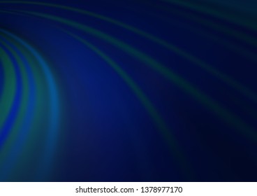 Dark BLUE vector template with liquid shapes. Colorful abstract illustration with gradient lines. Textured wave pattern for backgrounds.