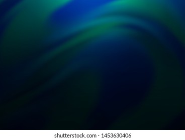 Dark BLUE vector template with liquid shapes. Blurred geometric sample with gradient bubbles.  Marble style for your business design.
