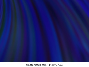 Dark BLUE vector template with liquid shapes. Blurred geometric sample with gradient bubbles.  A completely new marble design for your business.