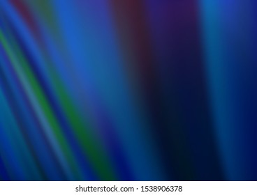 Dark BLUE vector template with liquid shapes. A vague circumflex abstract illustration with gradient. The elegant pattern for brand book.