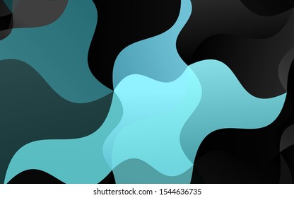 Dark BLUE vector template with liquid shapes. An elegant bright illustration with gradient. A completely new marble design for your business.