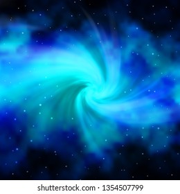 Dark BLUE vector template with neon stars. Colorful illustration with abstract gradient stars. Pattern for new year ad, booklets.