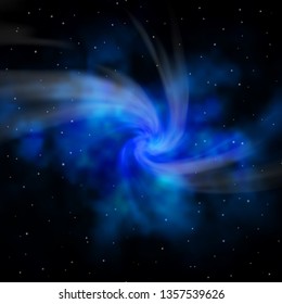 Dark BLUE vector template with neon stars. Blur decorative design in simple style with stars. Design for your business promotion.