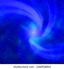 Dark BLUE vector template with neon stars. Modern geometric abstract illustration with stars. Pattern for websites, landing pages.