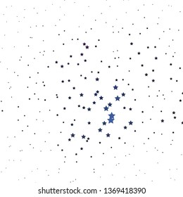 Dark BLUE vector template with neon stars. Modern geometric abstract illustration with stars. Pattern for websites, landing pages.
