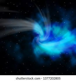 Dark BLUE vector template with neon stars. Colorful illustration in abstract style with gradient stars. Pattern for websites, landing pages.
