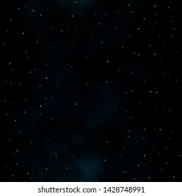 Dark BLUE vector template with neon stars. Shining colorful illustration with small and big stars. Best design for your ad, poster, banner.