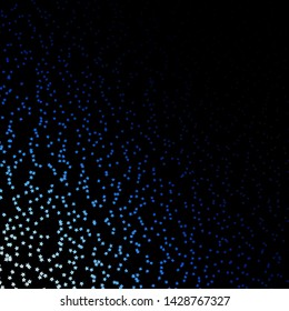 Dark BLUE vector template with neon stars. Blur decorative design in simple style with stars. Design for your business promotion.