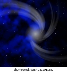 Dark BLUE vector template with neon stars. Shining colorful illustration with small and big stars. Theme for cell phones.