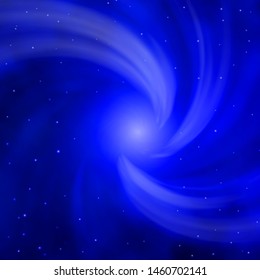 Dark BLUE vector template with neon stars. Shining colorful illustration with small and big stars. Pattern for wrapping gifts.