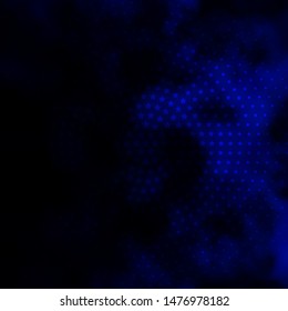 Dark BLUE vector template with neon stars. Colorful illustration in abstract style with gradient stars. Best design for your ad, poster, banner.