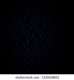 Dark BLUE vector template with neon stars. Decorative illustration with stars on abstract template. Pattern for wrapping gifts.