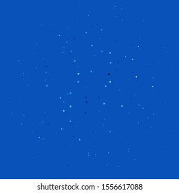 Dark BLUE vector template with neon stars. Shining colorful illustration with small and big stars. Design for your business promotion.