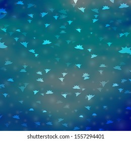 Dark BLUE vector template with neon stars. Colorful illustration with abstract gradient stars. Design for your business promotion.