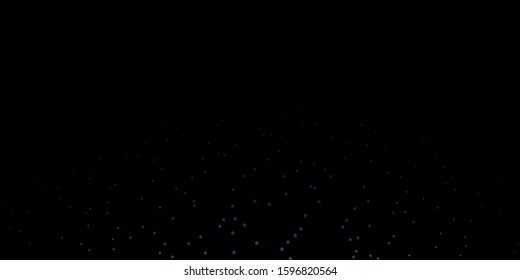 Dark BLUE vector template with neon stars. Modern geometric abstract illustration with stars. Pattern for wrapping gifts.