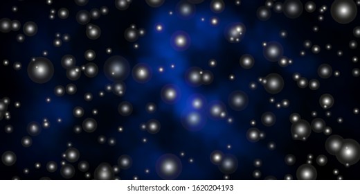 Dark BLUE vector template with neon stars. Colorful illustration with abstract gradient stars. Design for your business promotion.