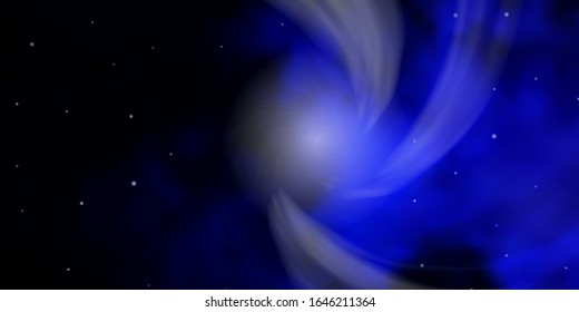 Plantilla vectorial azul oscuro con estrellas neón. Diseño decorativo deslucido y de estilo sencillo con estrellas. Mejor diseño para tu anuncio, afiche, banner.